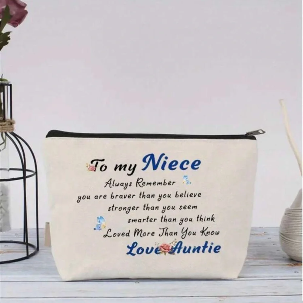 To My Niece Quote Makeup Travel Cosmetic Bag